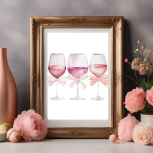 Poster Coquette Mur Art clair Verre rose