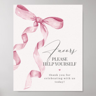 Poster Coquette Rose Bow Favore Décor Signal
