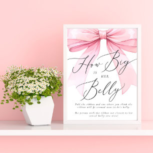 Poster Coquette rose Quelle est la taille de son ventre J