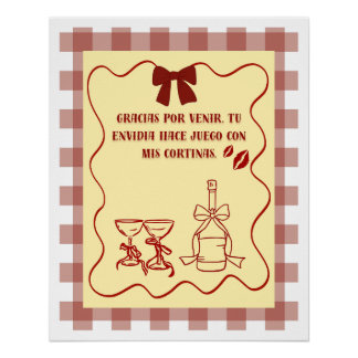 Poster coquette sarcasmo frase atrevida estética
