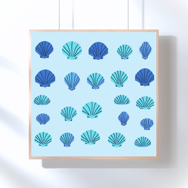 Poster Coquillage Bleu (Créateur téléchargé)
