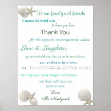 Coquillages, Réception De Mariage Nautique, Merci
