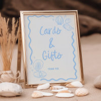 Coquillages Squiger Cadre Soft Blue Cartes & Cadea