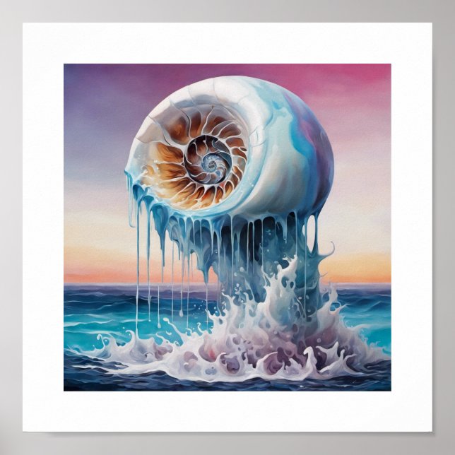 Poster Coquille de Nautilus souple (Devant)