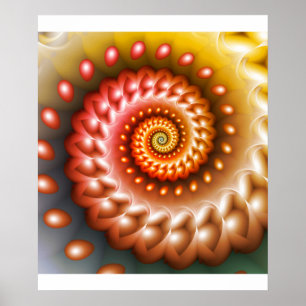 Poster Coquille de pêche brillante