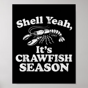Poster Coquille drôle Oui C’est la saison des poissons d’