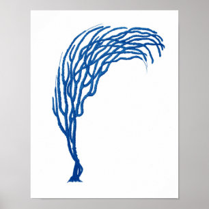 Poster Corail bleu mer Imprimer #3 Décor Art Plage