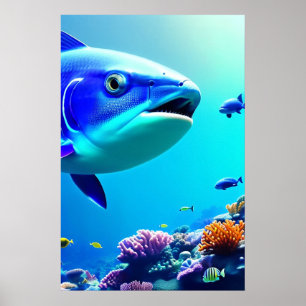Poster Corail Reef - Toile Art Imprimer