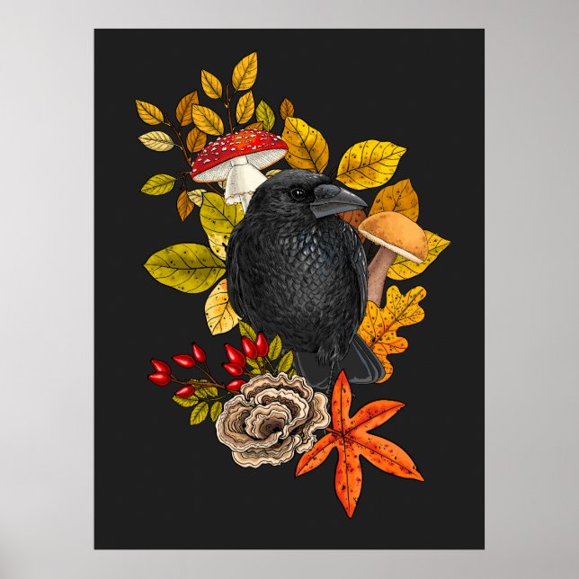 Poster Corbeau d'automne (Devant)