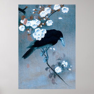 Poster Corbeau et Fleur par Ohara Koson