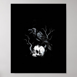 Poster Corbeau F-Caw-F Oiseau Drôle Dicton Humour Mème Co
