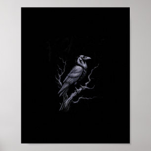 Poster Corbeau F-Caw-F Oiseau Drôle qui Dit Humour Meme