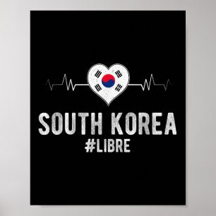 Poster Corée du Sud #libre Corée du Sud Fierté Patriotiqu