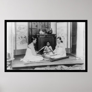 Poster Coréennes Baguette de repassage 1910