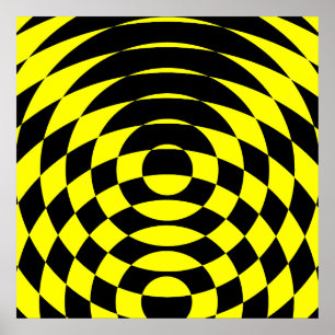 Poster Corey Tiger 80s Op Art Vintage