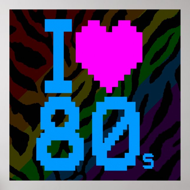 Poster Corey Tiger 80s Retro I Love 80s (Devant)