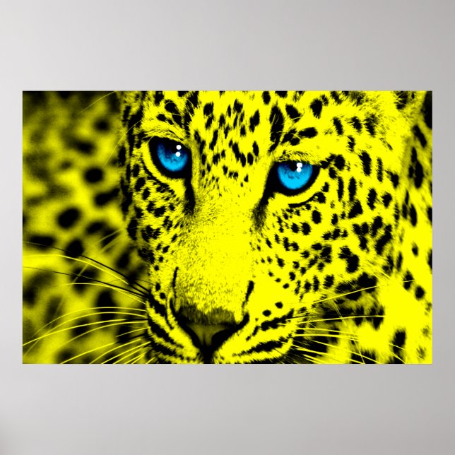 Poster Corey Tiger 80s Retro Leopard (Devant)