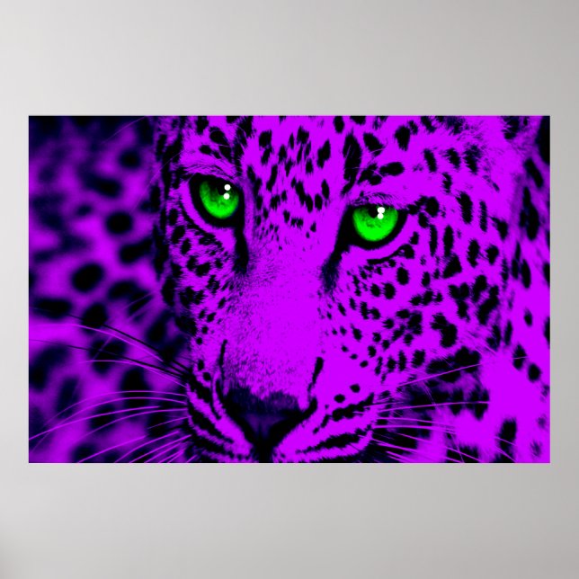 Poster Corey Tiger 80s Retro Leopard (Devant)