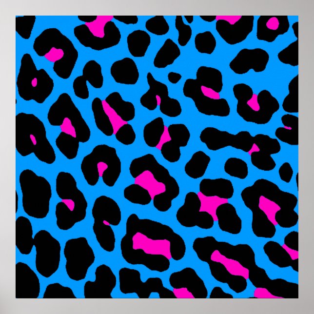 Poster Corey Tiger 80s Retro Leopard Motif (Devant)