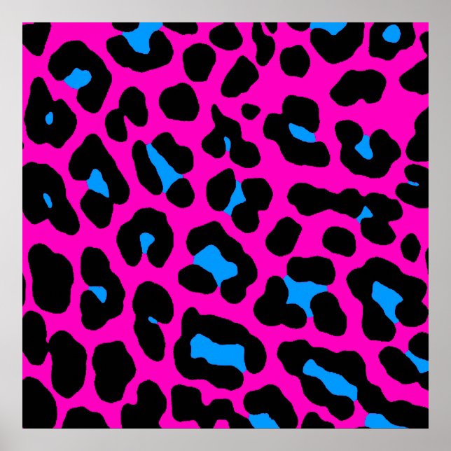Poster Corey Tiger 80s Retro Leopard Motif (Devant)