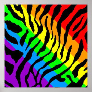 Poster Corey Tiger 80s Retro Tiger Motif