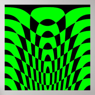 Poster Corey Tiger 80s Vintage Op Art