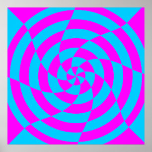 Poster Corey Tiger 80s Vintage Op Art