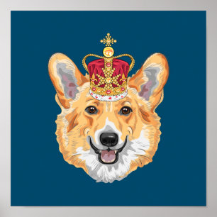 Poster Corgi à couronne