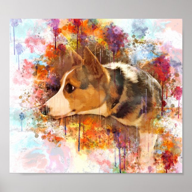 Poster Corgi gallois (Devant)