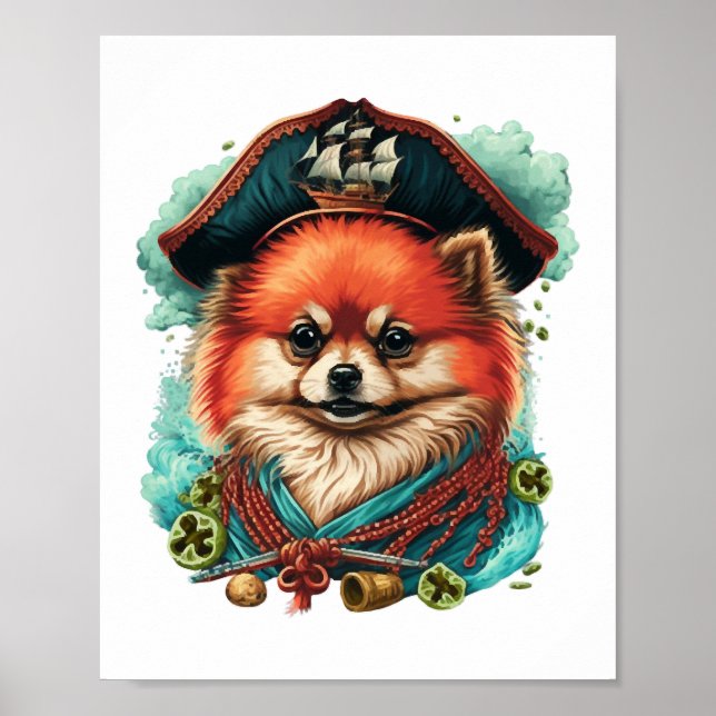 Poster corgis de jolis en bleu (Devant)