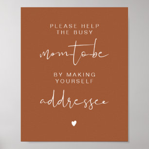 Poster CORIANDER Terracotta Adresse du panneau Enveloppe