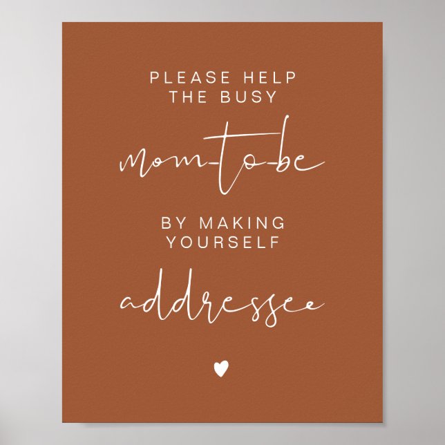 Poster CORIANDER Terracotta Adresse du panneau Enveloppe (Devant)