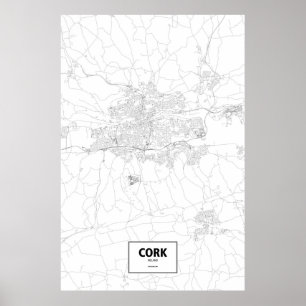 Poster Cork, Ireland (black on white)