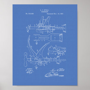 Poster Corkvis 1897 Brevet - Plan directeur