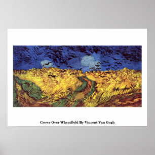 Poster Corneilles Sur Wheatfield Par Vincent Van Gogh