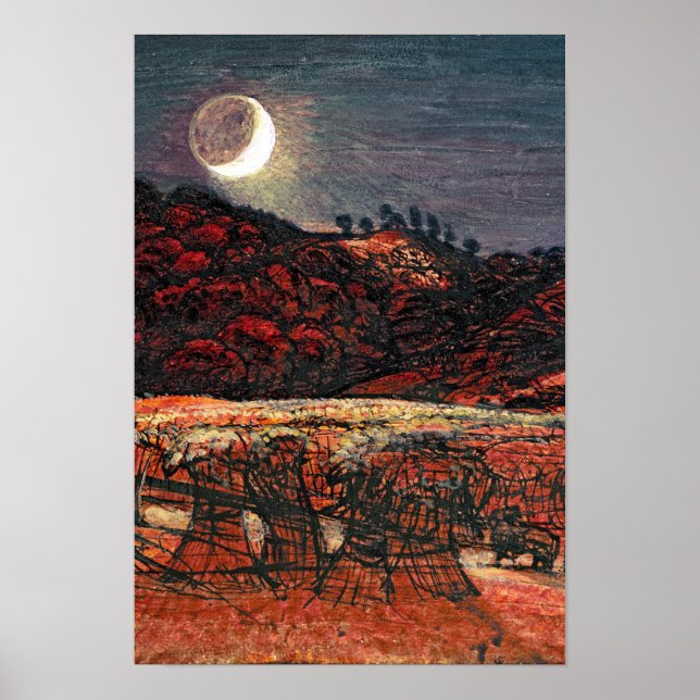 Poster Cornfield par Moonlight, 1830 (Devant)