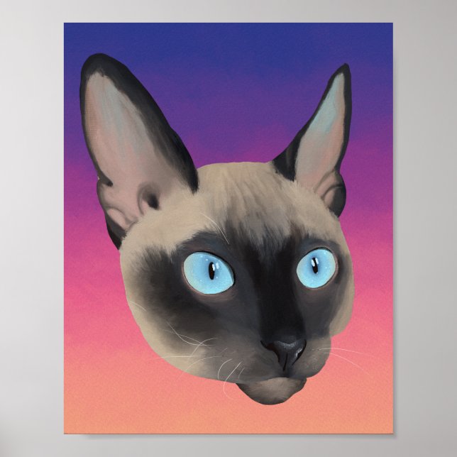 Poster Cornish Rex Kitten Portrait (Devant)