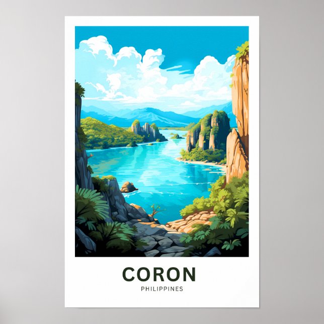 Poster Coron Philippines - Imprimer (Devant)