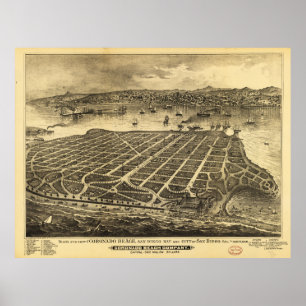 Poster Coronado Beach San Diego California (1880)
