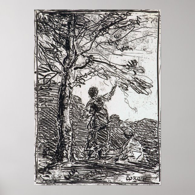 Poster Corot - Jeune Fille Et Mort (Devant)