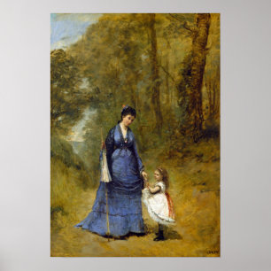 Poster Corot - Madame Stumpf Et Sa Fille