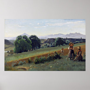 Poster Corot - Mornex (Haute-Savoie) 1840