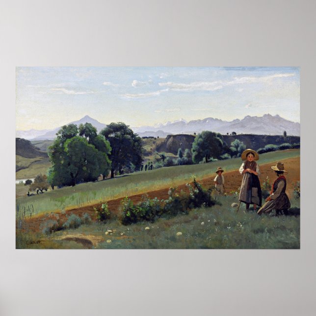 Poster Corot - Mornex (Haute-Savoie) 1840 (Devant)