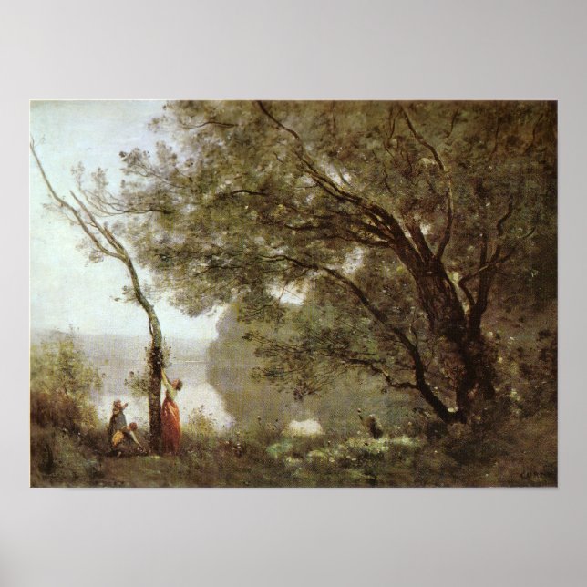 Poster Corot - Souvenir de Mortefontaine (Devant)