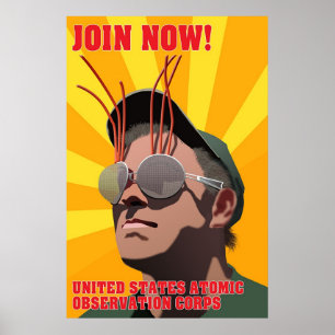 Poster Corps atomiques d'observation des USA