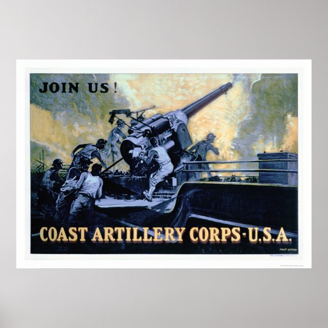 Poster Corps d'artillerie côtière (US02042) (Devant)