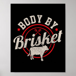 Poster Corps De Brisket Funky Steak Lover Grilling Bbq Ch