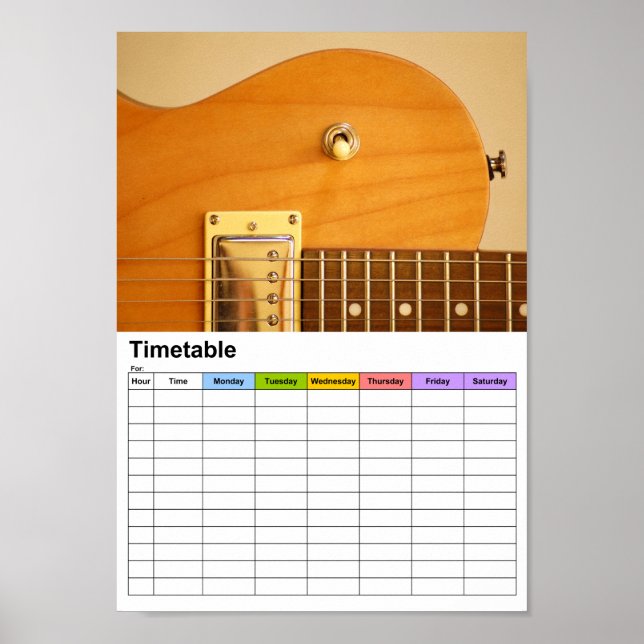 Poster Corps de guitare / Horaire (Devant)
