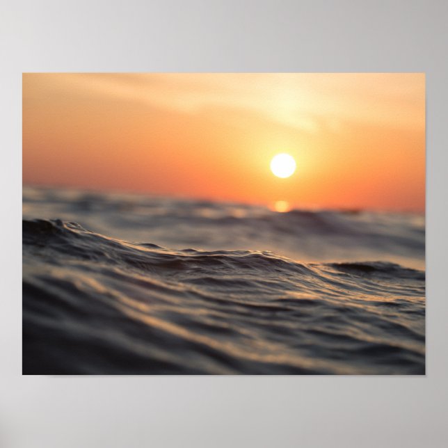 Poster Corps d'eau pendant l'heure d'or (Devant)