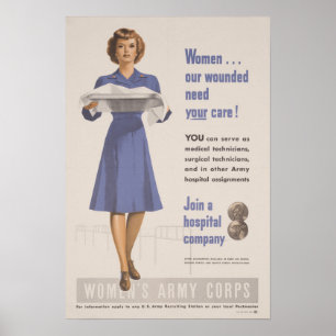 Poster Corps des femmes 2ème guerre mondiale